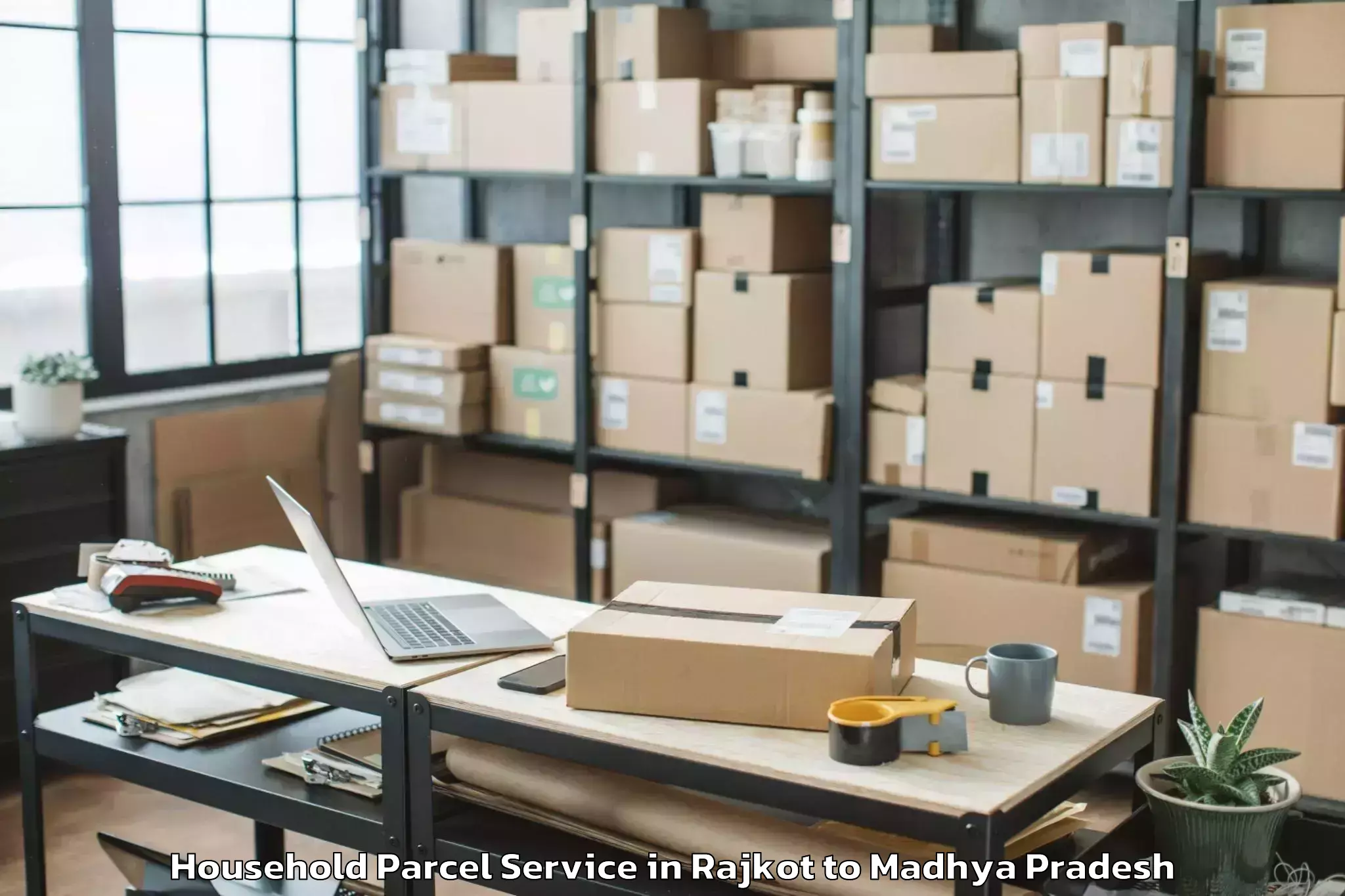 Top Rajkot to Dabra Pichhore Household Parcel Available